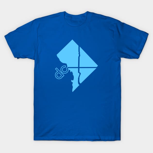 Washington DC Quads in Light Blue T-Shirt by All Mapped Out